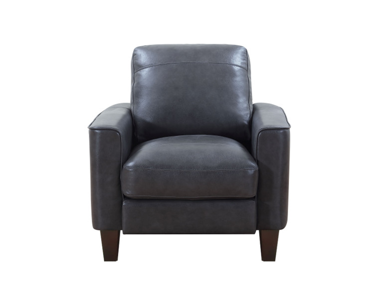 chino leather chair in grey leather