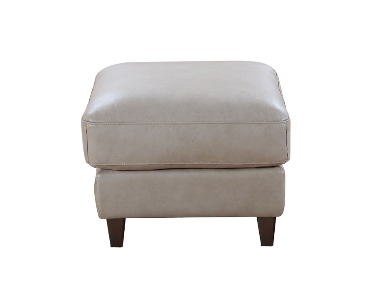 chino leather ottoman in sand leather