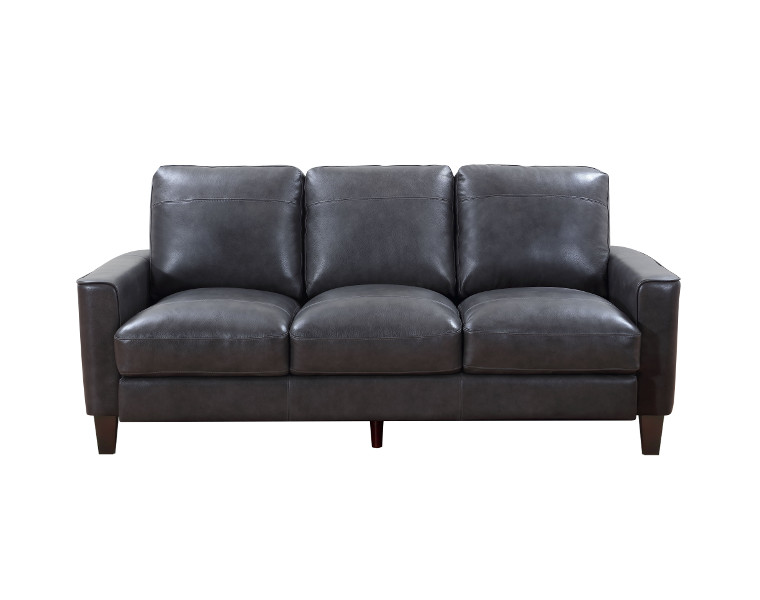 chino leather sofa in grey leather