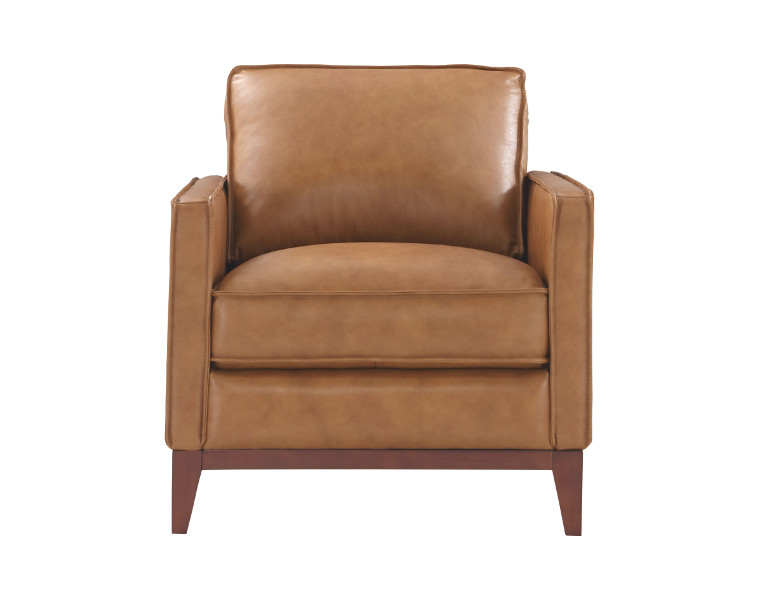 Newport Leather Chair in Camel Brown - Wholesale Design Warehouse