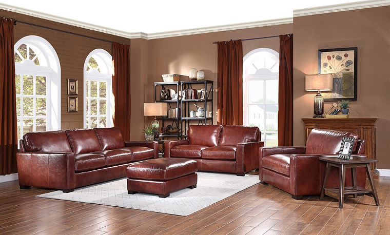 randall chestnut leather collection