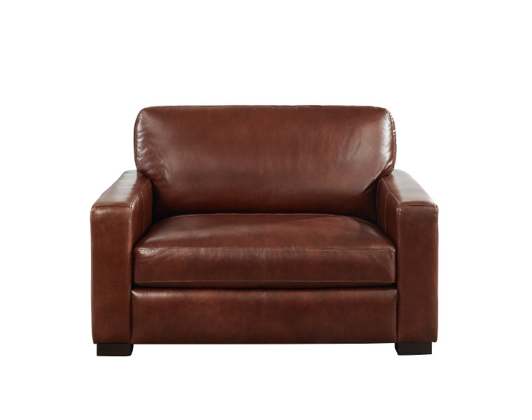 randall leather chair in chestnut brown leather