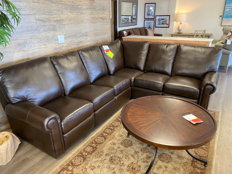 Fairbanks leather sectional on sale