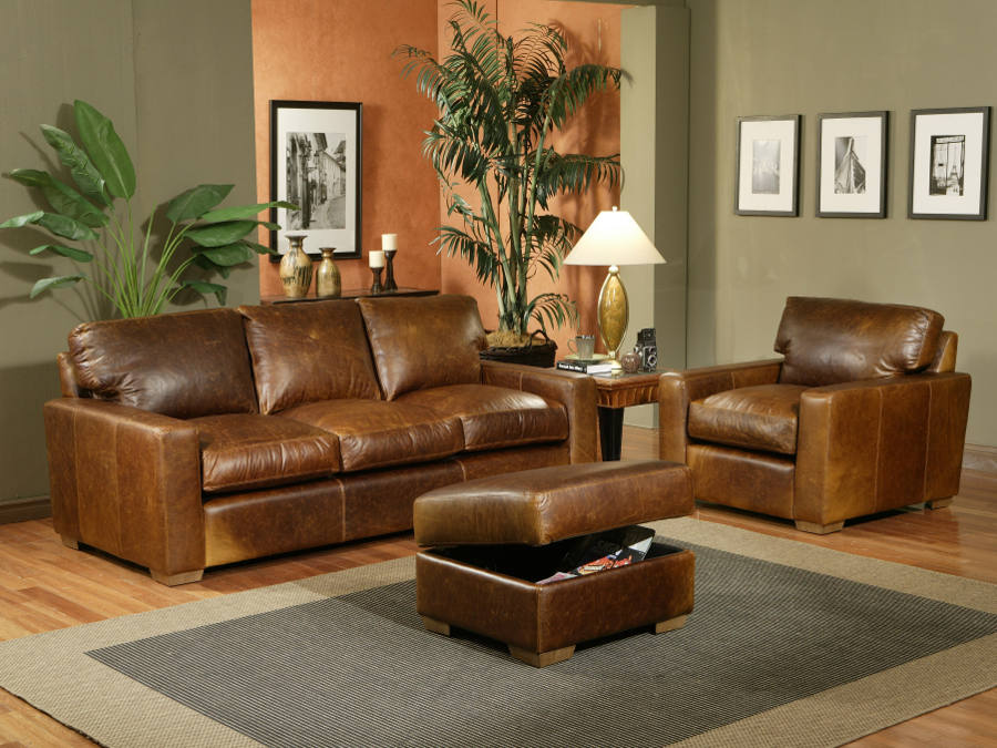 city craft leather sofa