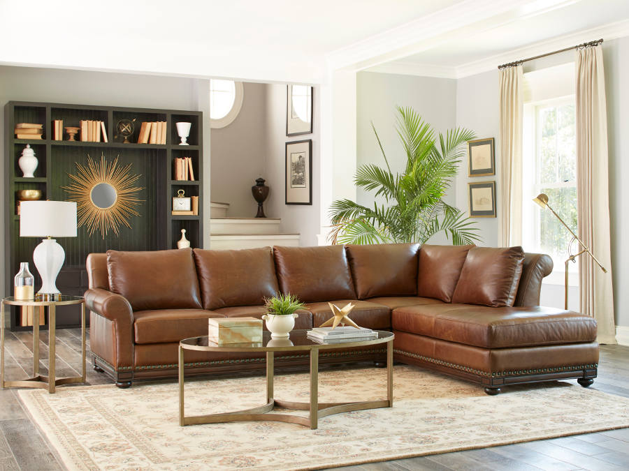 echo leather sectional