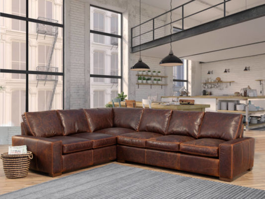 max leather sectional