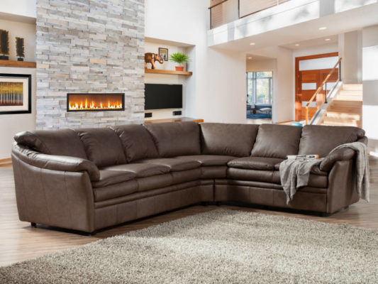 uptown leather sectional