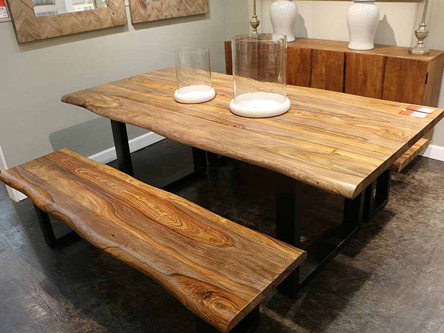 Brownstone Dining Table with Bench