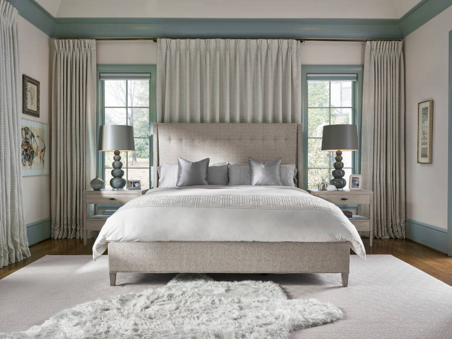 upholstered wing bed - available from wholesale design warehouse