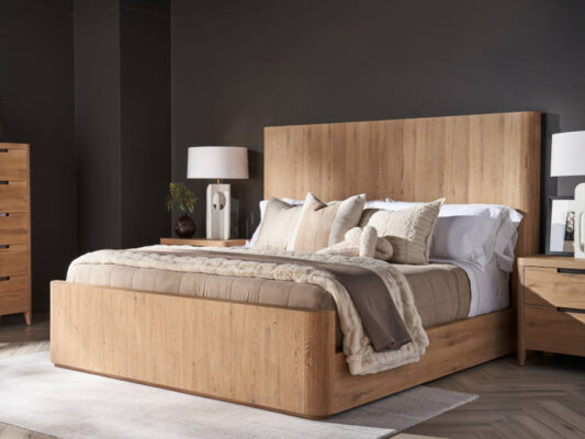 organic oak panel bed part of walker collection - available from wholesale design warehouse